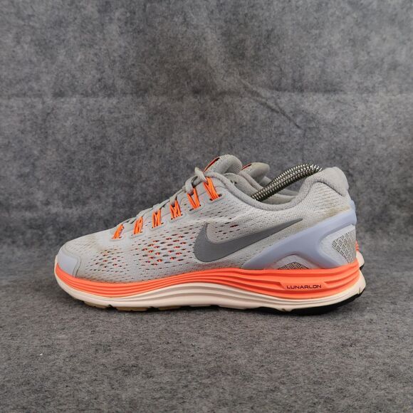 Nike Shoes Womens 7.5 Athletic Trainer Lunarglide 4 Running Sneaker Comfort Grey - Picture 5 of 13
